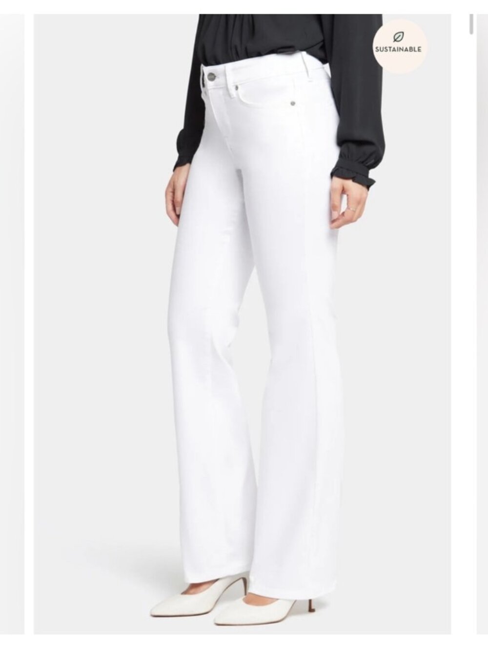 NYDJ‎ Women's EUC Blake Slim High Rise Flare Jeans "Optic White" | Size 16